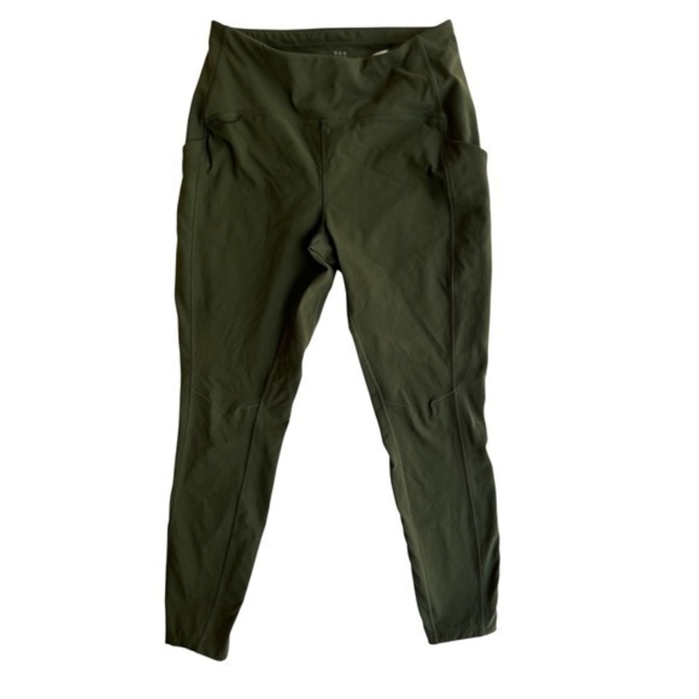 Title Nine Sylvan Hybrid Leggings Olive Green Hiking Outdoor Pockets Mediumโ